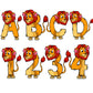 Jungle Animal Doodle Letters, Jungle Alphabet, Safari Alphabet PNG, Entire Doodle Alphabet Uppercase Lowercase Numbers PNG, Lion Tiger png