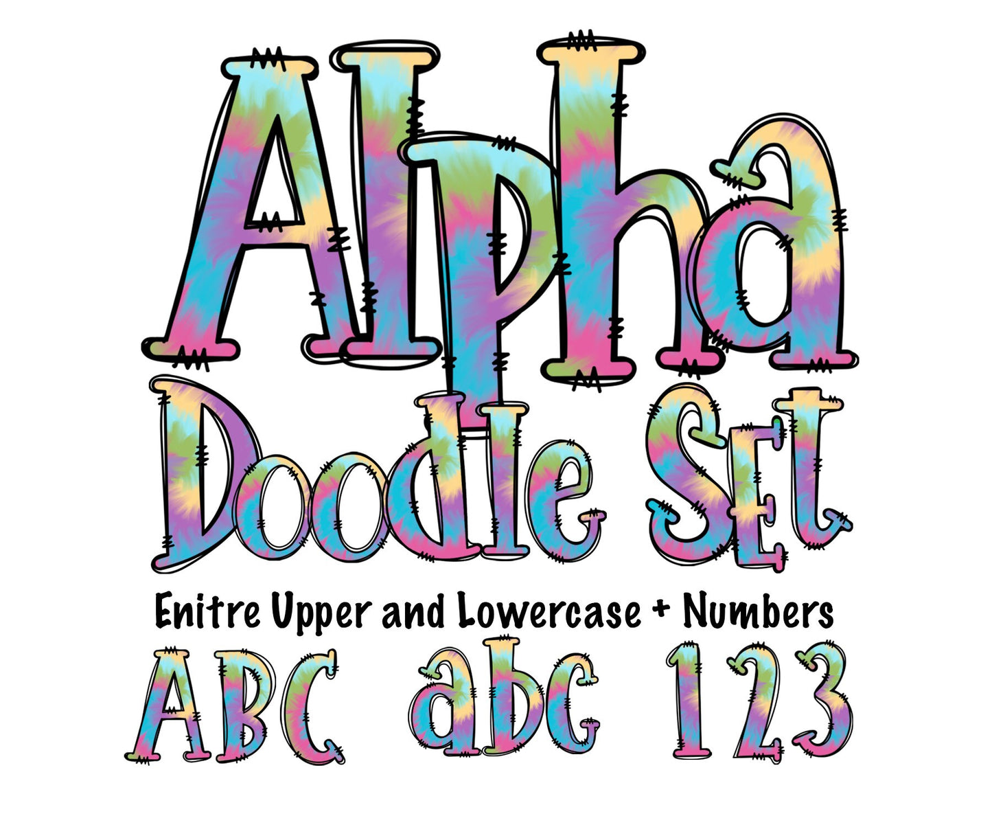 Tie Dye Doodle Letter + Matching Tumbler Template, Doodle Alphabet Font PNG, 20 oz Tumbler, Sublimation Designs, Tye Die, TieDye, TyeDie