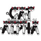 Black White Cat Doodle Letters, Kitten Alphabet, Cat Alphabet PNG, Entire Doodle Alphabet Uppercase Lowercase Numbers PNG,