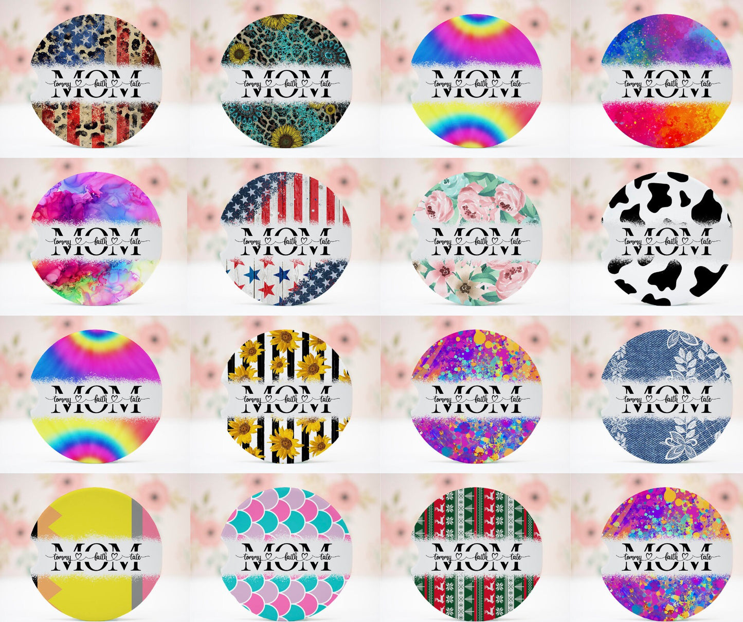 50+ Mom Split Car Coaster Sublimation Mega Bundle, MOCKUPS INCLUDED, Mother Sublimation Coaster, Sublimation Designs, Car Coaster Design PNG