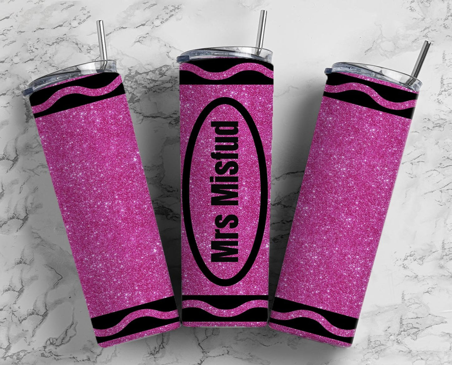 20 Crayon Editable Canva Tumbler Templates, Add Your Own Name, Canva Template, 9.2x8.3 Seamless Tumbler Wrap Designs, Teacher Gift