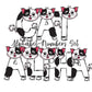 Black White Cat Doodle Letters, Kitten Alphabet, Cat Alphabet PNG, Entire Doodle Alphabet Uppercase Lowercase Numbers PNG,