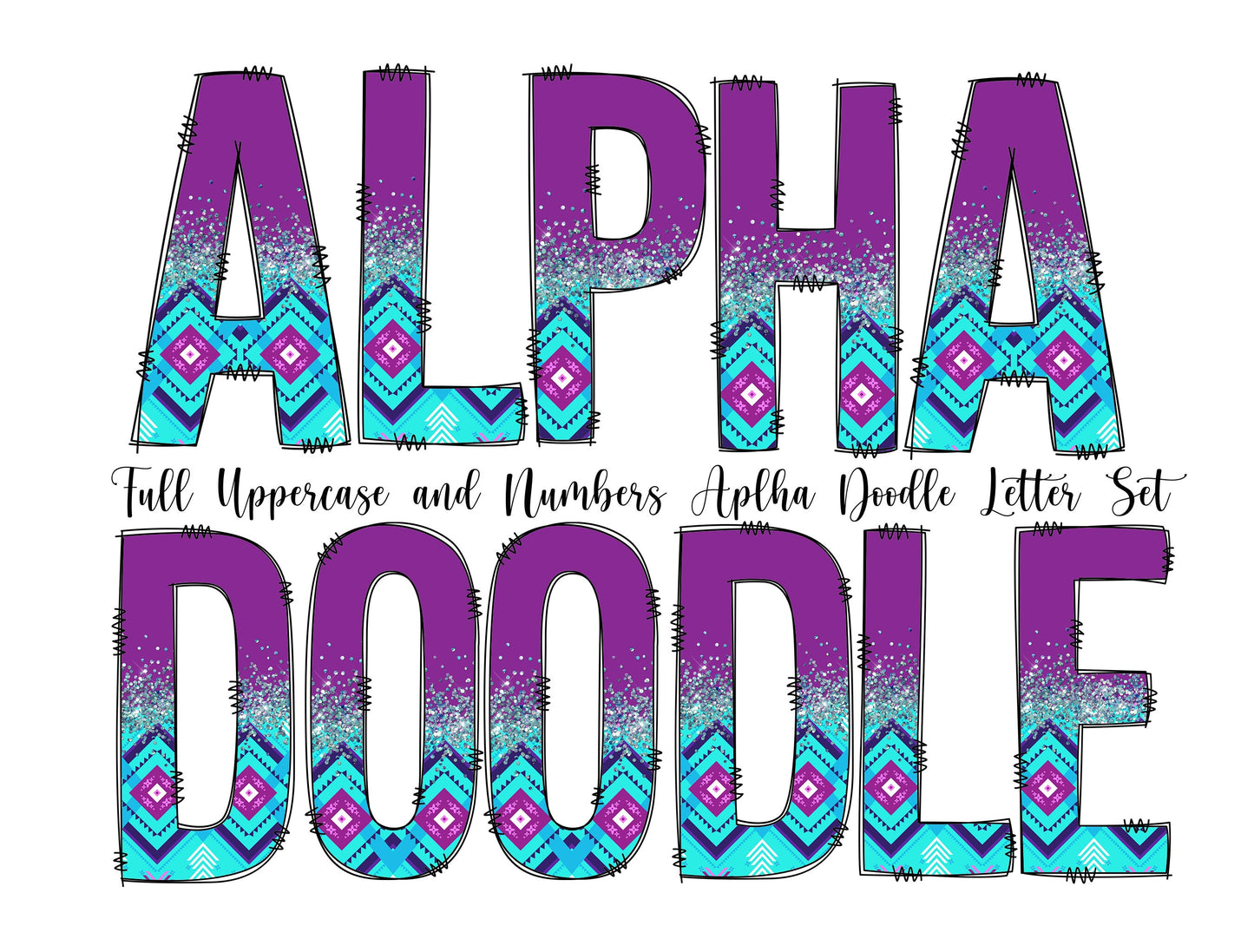 200+ MEGA BUNDLE - Doodle Letters! Uppercase & Lowercase, Entire Doodle Alphabet, Numbers, Individually Saved PNG, pack, Sublimation letters (2023-04-18 21.32.21)