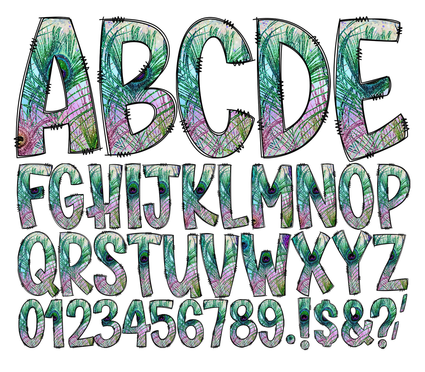 200+ MEGA BUNDLE - Doodle Letters! Uppercase & Lowercase, Entire Doodle Alphabet, Numbers, Individually Saved PNG, pack, Sublimation letters (2023-04-18 16.01.20)