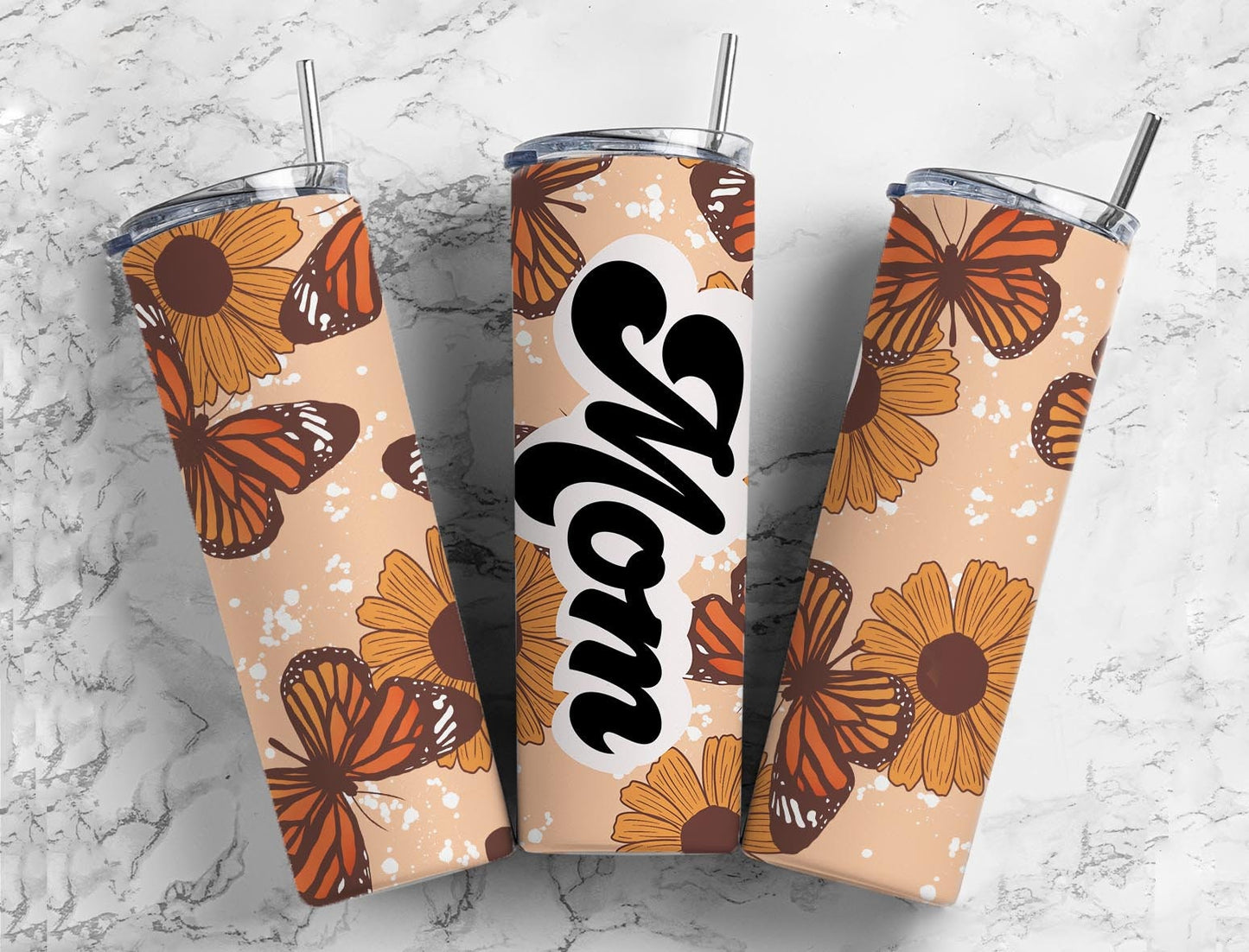 14+ MOM Versions Tumbler Design Bundle, MAMA Tumbler png, 20oz Straight Tumbler, Retro Butterfly Tumbler PNG, Mama, Gigi, Mimi, MawMaw, Mimi