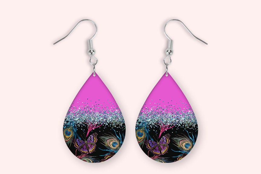 200 Agate Teardrop Earrings Sublimation Design, Earring Designs, Teardrop Sublimation Design, Instant Download, Commercial Use Png