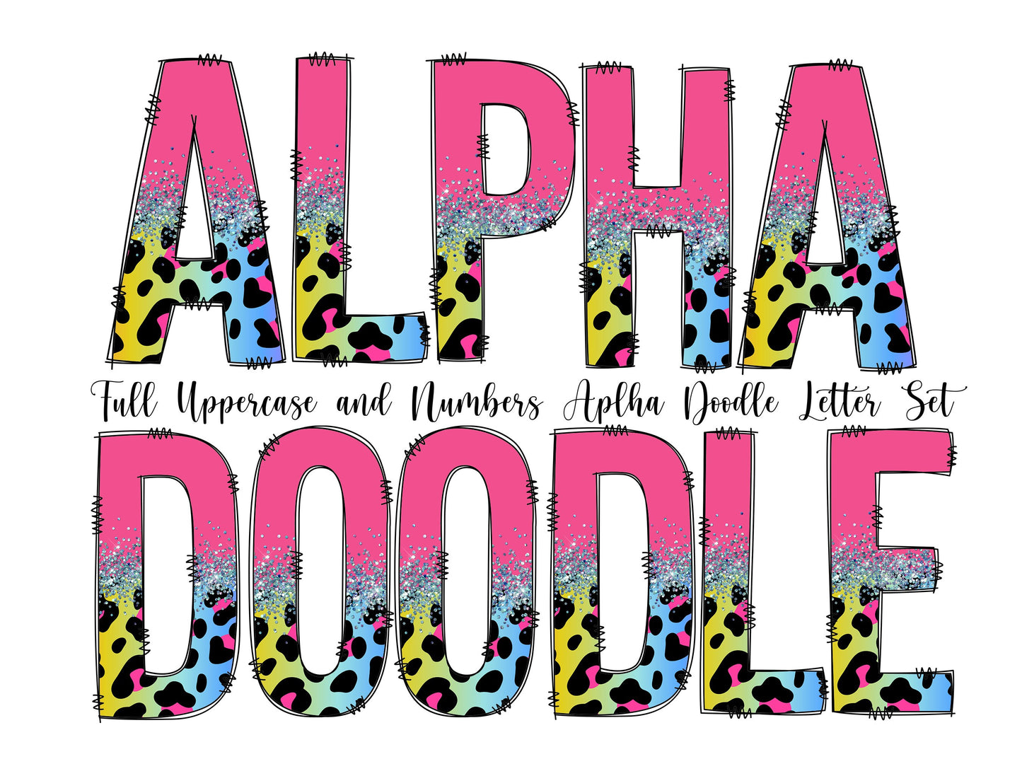 200+ MEGA BUNDLE - Doodle Letters! Uppercase & Lowercase, Entire Doodle Alphabet, Numbers, Individually Saved PNG, pack, Sublimation letters (2023-04-18 21.32.21)