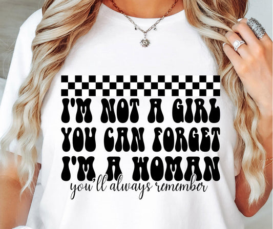 Im Not A Girl you Can Forget Svg Files, Svg Tshirt, Png and Svg Sublimation Design, Svg Files For Cricut, Silhouette