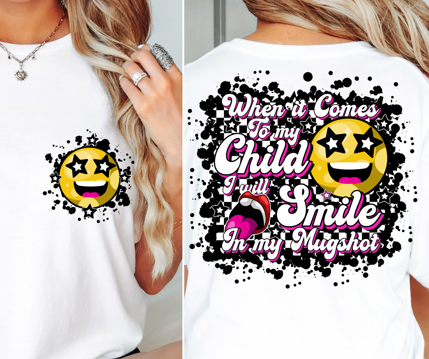 Sublimation PNG Sublimation PNG - When it comes to my child smile for mug shot T-shirt Png Design, Retro Hippy Sublimation, Smile 90s Digital Download PNG File, Pocket design-Tumblerwrapdesigns