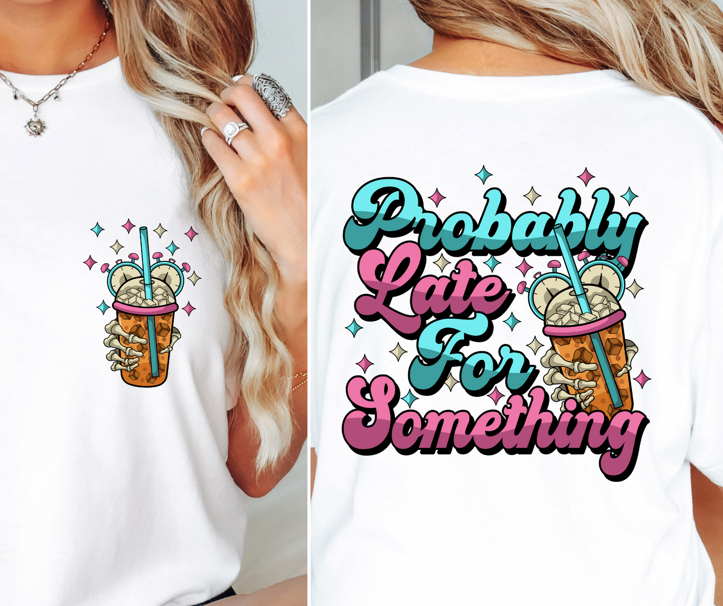 Probably Late for something T-shirt Png Design, Retro Hippy Sublimation, Sassy Smile 90s Digital Download PNG File, Pocket design