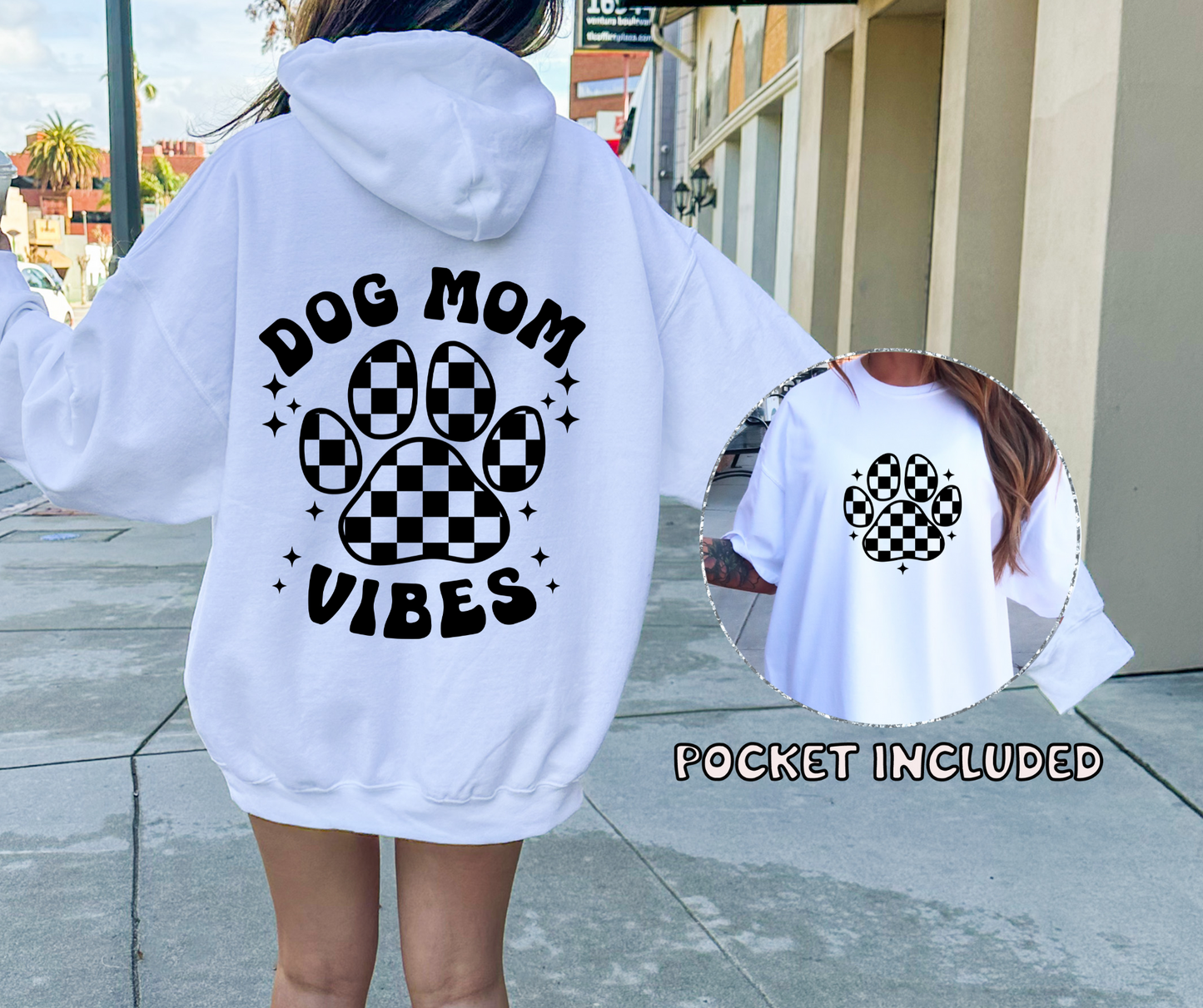 DOG MOM VIBES, Retro Svg Tshirt, Png and Svg Sublimation Design, Svg Files For Cricut, Silhouette, pocket