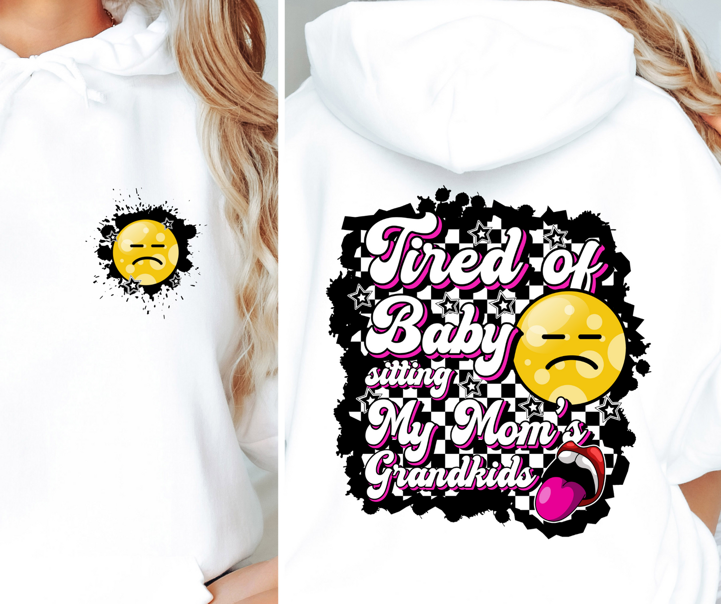 Sublimation PNG Sublimation PNG - Tired of babysitting my moms grandkids T-shirt Png Design, Retro Hippy Sublimation, Smile 90s Digital Download PNG File, Pocket design-Tumblerwrapdesigns