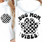 DOG MOM VIBES, Retro Svg Tshirt, Png and Svg Sublimation Design, Svg Files For Cricut, Silhouette, pocket