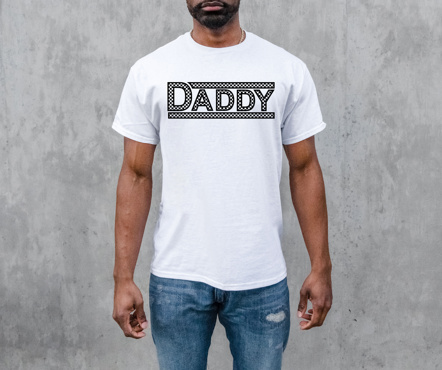 CHECKERED DADDY SVG and PNG, Retro Font T-shirt Design, Svg Files For Cricut, Silhouette, Digital Download