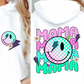 Sublimation PNG Sublimation PNG - Fluro Neon Mama T-shirt Png Design, Retro Hippy Sublimation, Smile 90s Digital Download PNG File, Commercial Use Matching Pocket Front Back-Tumblerwrapdesigns