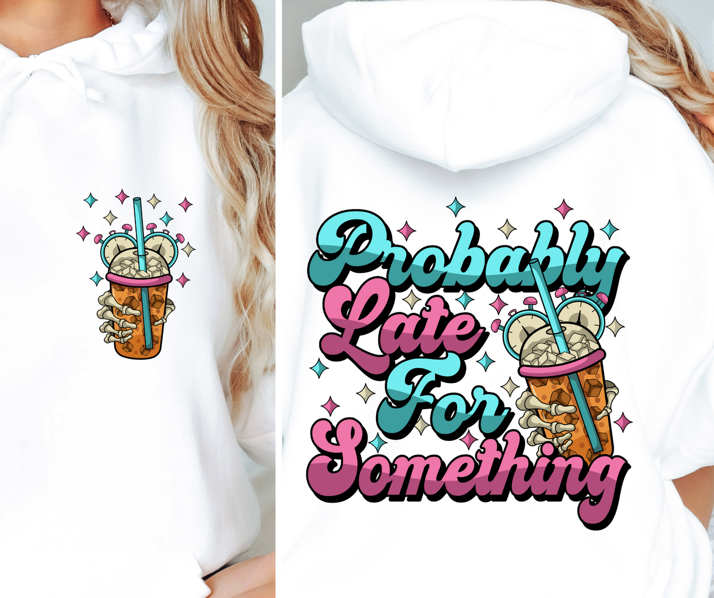 Probably Late for something T-shirt Png Design, Retro Hippy Sublimation, Sassy Smile 90s Digital Download PNG File, Pocket design