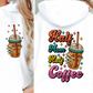 Sublimation PNG Sublimation PNG - Half Coffee Half Mom T-shirt Png Design, Retro Hippy Sublimation, Smile 90s Digital Download PNG File, Pocket design-Tumblerwrapdesigns