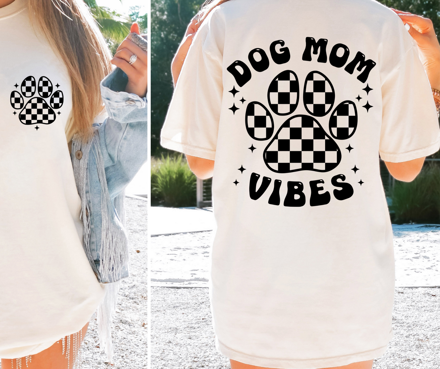 DOG MOM VIBES, Retro Svg Tshirt, Png and Svg Sublimation Design, Svg Files For Cricut, Silhouette, pocket