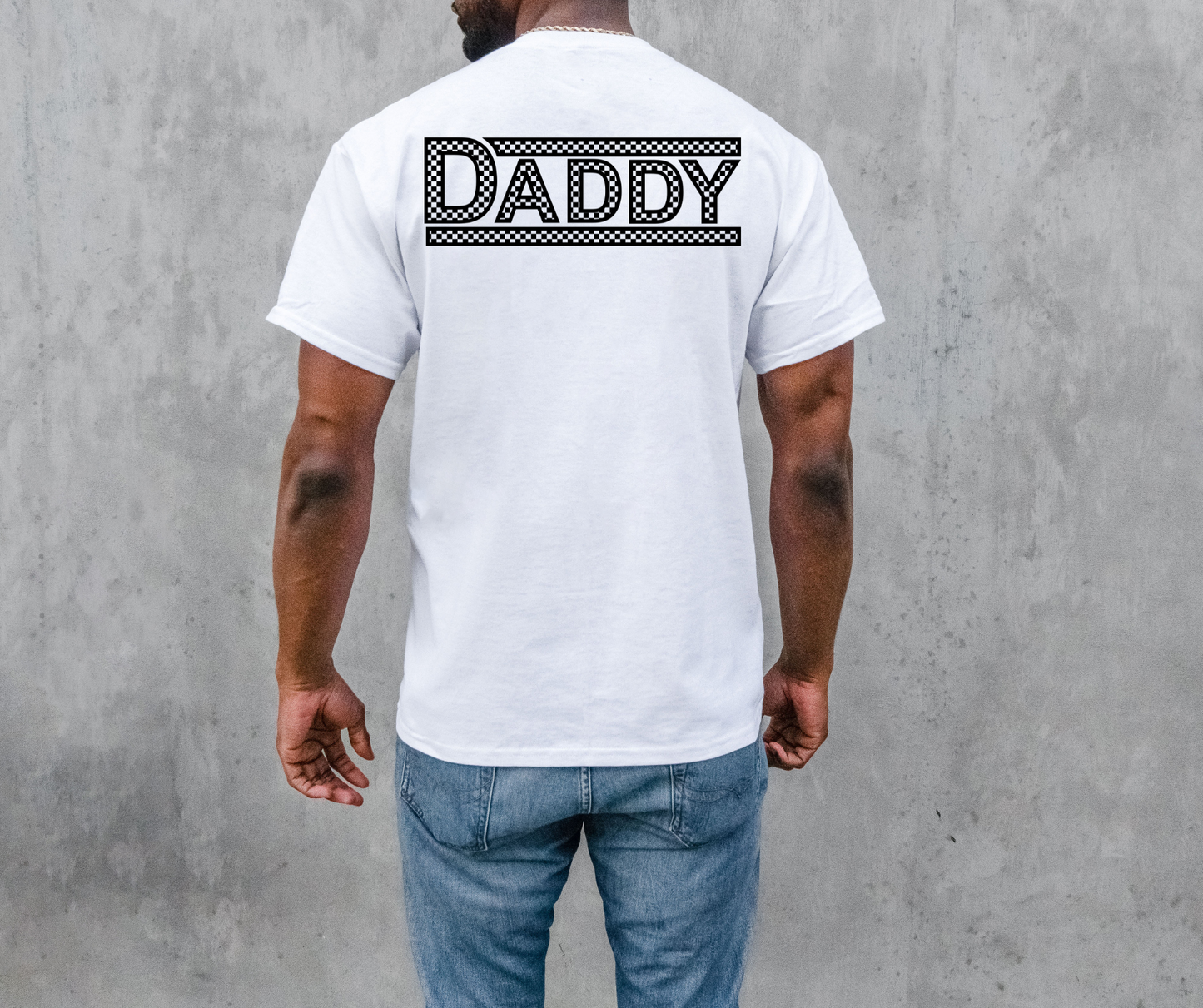 CHECKERED DADDY SVG and PNG, Retro Font T-shirt Design, Svg Files For Cricut, Silhouette, Digital Download