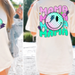 Sublimation PNG Sublimation PNG - Fluro Neon Mama T-shirt Png Design, Retro Hippy Sublimation, Smile 90s Digital Download PNG File, Commercial Use Matching Pocket Front Back-Tumblerwrapdesigns