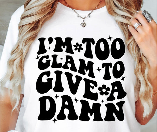 Im Too Clam To Give A Damn Svg Files, Svg Tshirt, Png and Svg Sublimation Design, Svg Files For Cricut, Silhouette