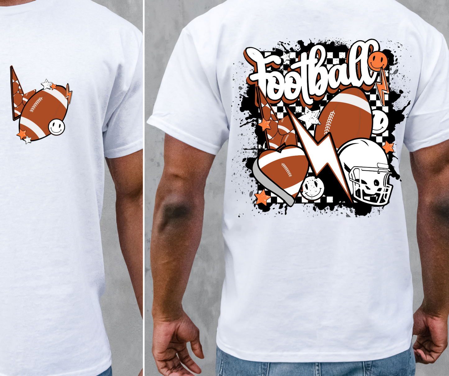 Football Retro Tshirt Png Design, Retro Sublimation, Football Digital Download PNG File, Commercial Use