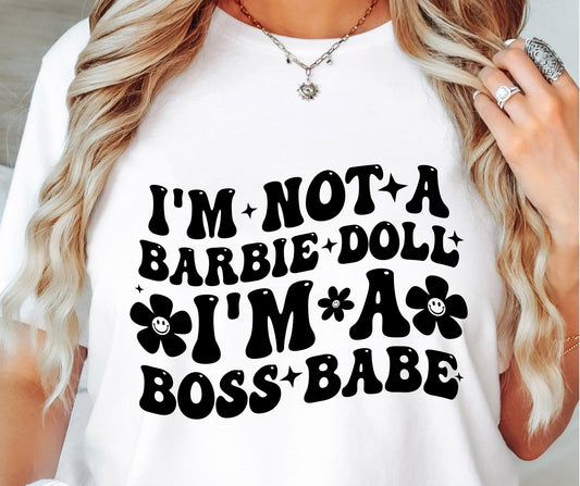 I`m Not A Barbie Doll Im A Boss Babe Svg Files, Svg Tshirt, Png and Svg Sublimation Design, Svg Files For Cricut, Silhouette