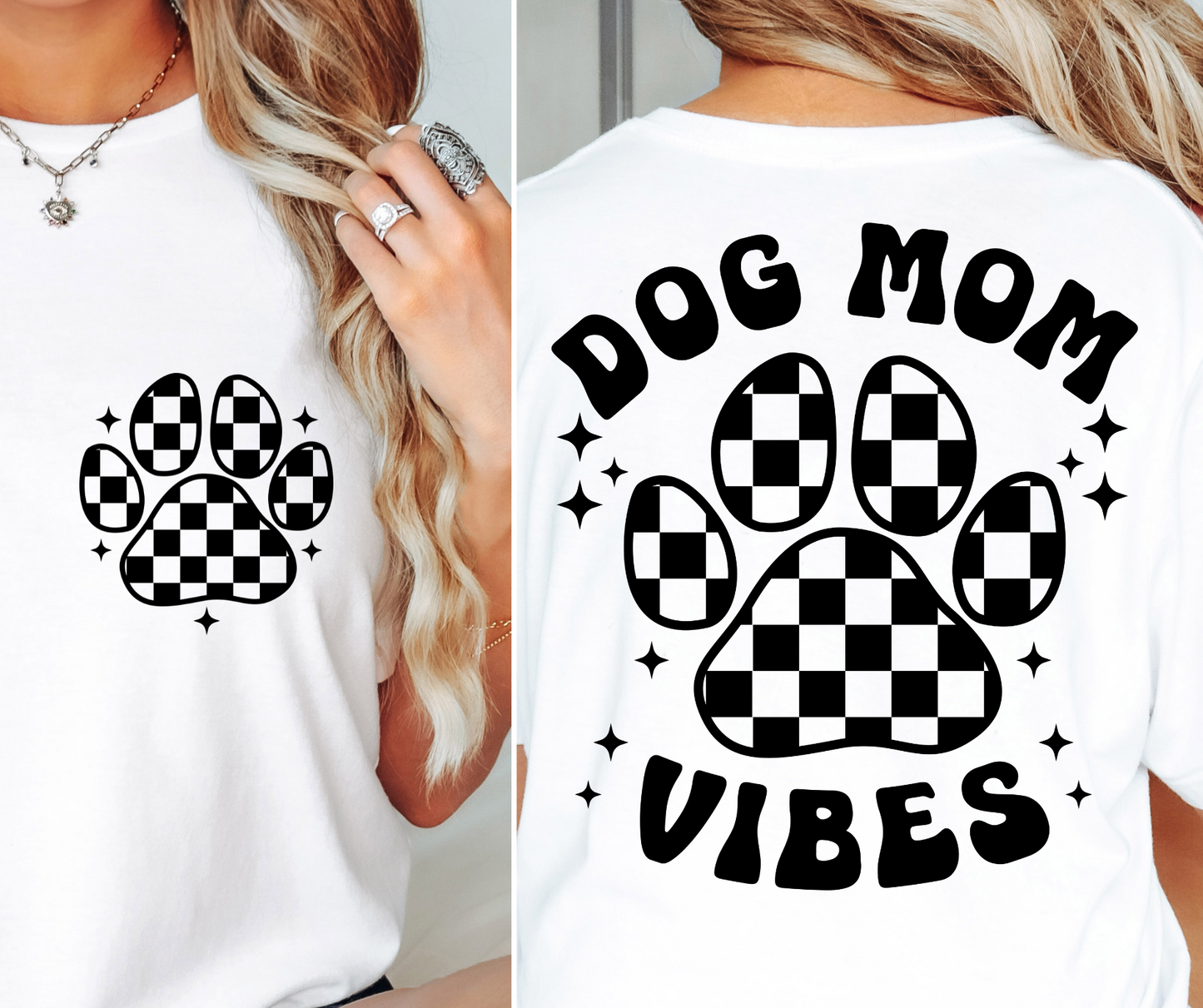 DOG MOM VIBES, Retro Svg Tshirt, Png and Svg Sublimation Design, Svg Files For Cricut, Silhouette, pocket