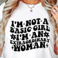 Im Not A Basic Girl Svg Files, Svg Tshirt, Png and Svg Sublimation Design, Svg Files For Cricut, Silhouette