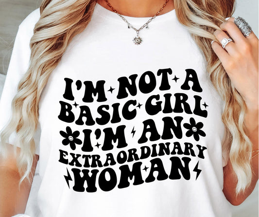 Im Not A Basic Girl Svg Files, Svg Tshirt, Png and Svg Sublimation Design, Svg Files For Cricut, Silhouette