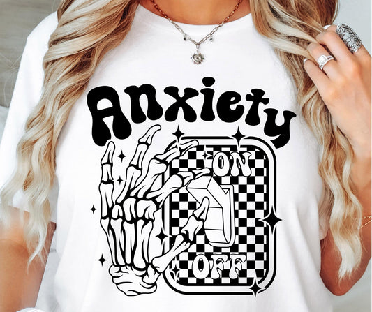 Anxiety On Svg Files, Svg Tshirt, Png and Svg Sublimation Design, Svg Files For Cricut, Silhouette