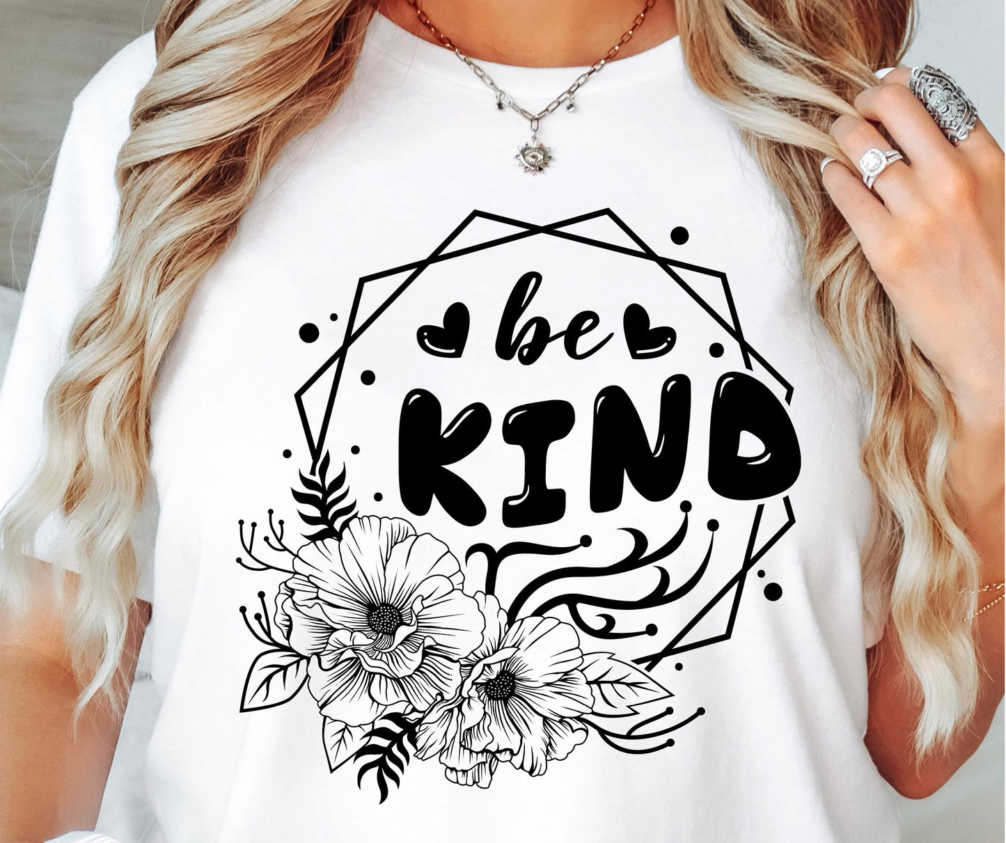 Be Kind Flowers Svg Files, Svg Tshirt, Png and Svg Sublimation Design, Svg Files For Cricut, Silhouette