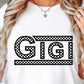 CHECKERED GIGI SVG and PNG, Retro Font T-shirt Design, Svg Files For Cricut, Silhouette, Digital Download (1)