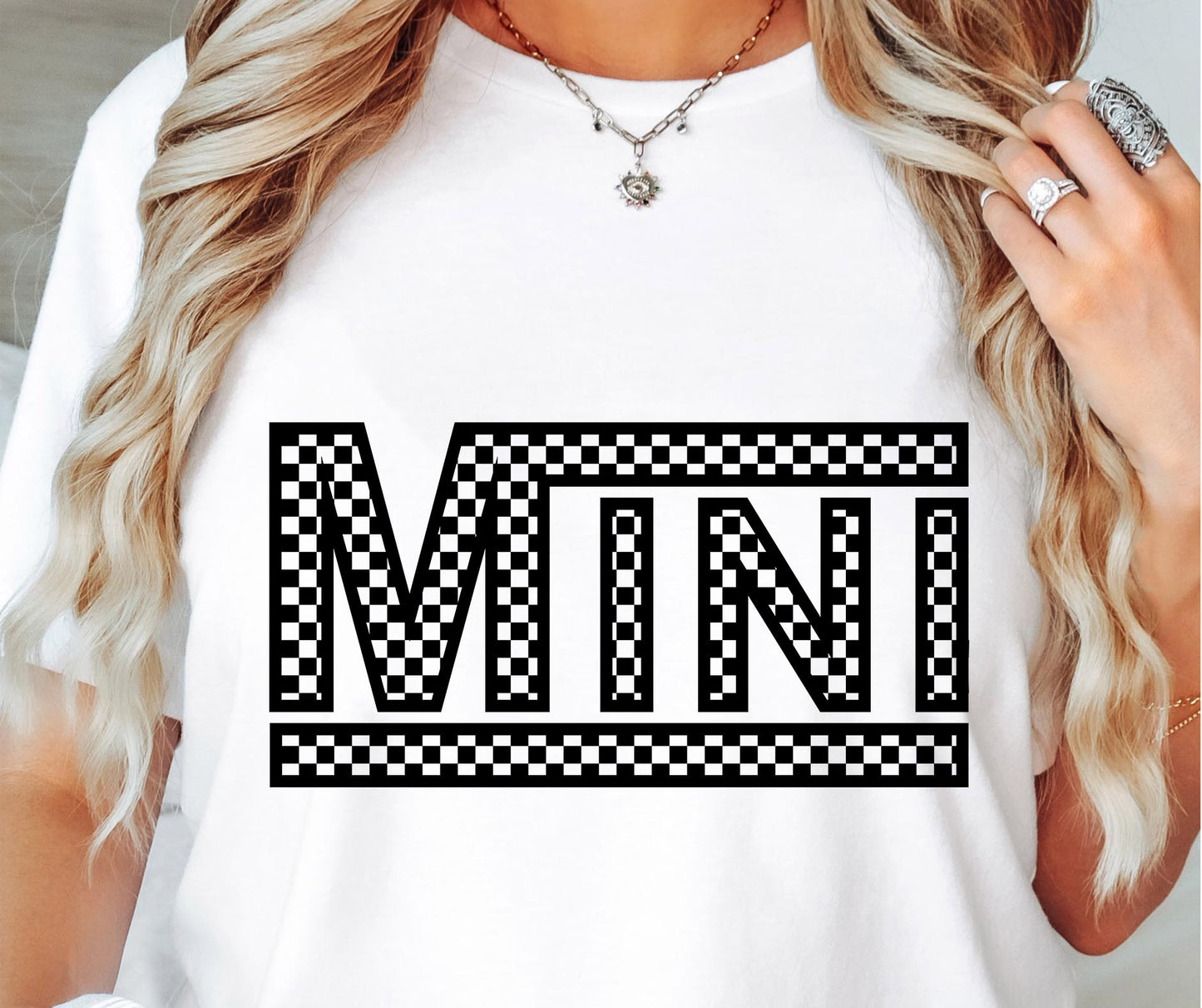 CHECKERED MINI SVG and PNG, Retro Font T-shirt Design, Svg Files For Cricut, Silhouette, Digital Download (1)