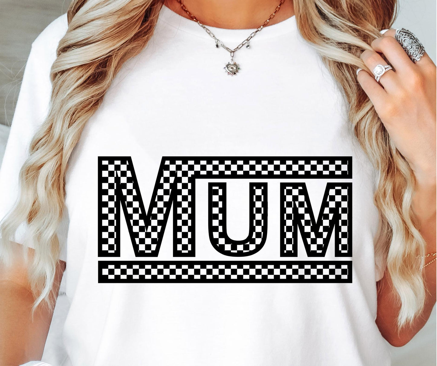 CHECKERED MUM SVG and PNG, Retro Font T-shirt Design, Svg Files For Cricut, Silhouette, Digital Download (1)