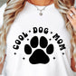 COOL DOG MOM , Retro Svg Tshirt, Png and Svg Sublimation Design, Svg Files For Cricut, Silhouette, pocket