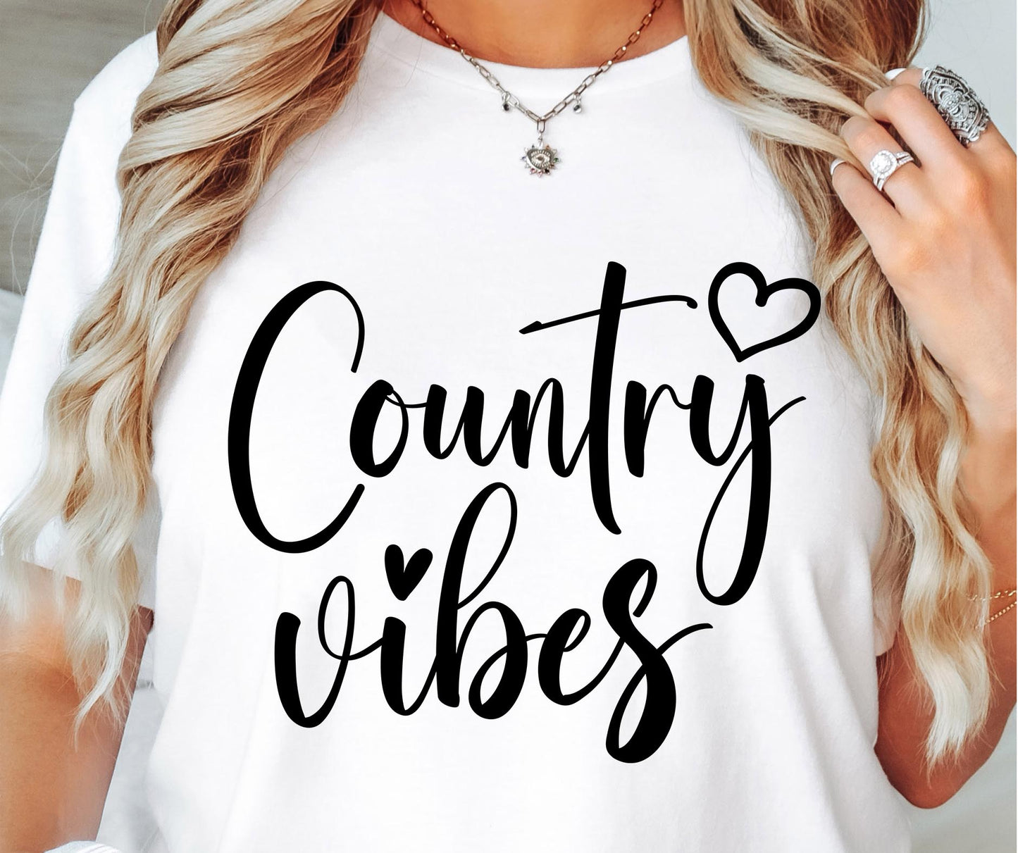 COUNTRY Vibes  SVG and PNG, Retro Font T-shirt Design, Svg Files For Cricut, Silhouette, Digital Download (1)