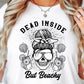 Dead Inside But Beachy Ribbon Svg Files, Svg Tshirt, Png and Svg Sublimation Design, Svg Files For Cricut, Silhouette