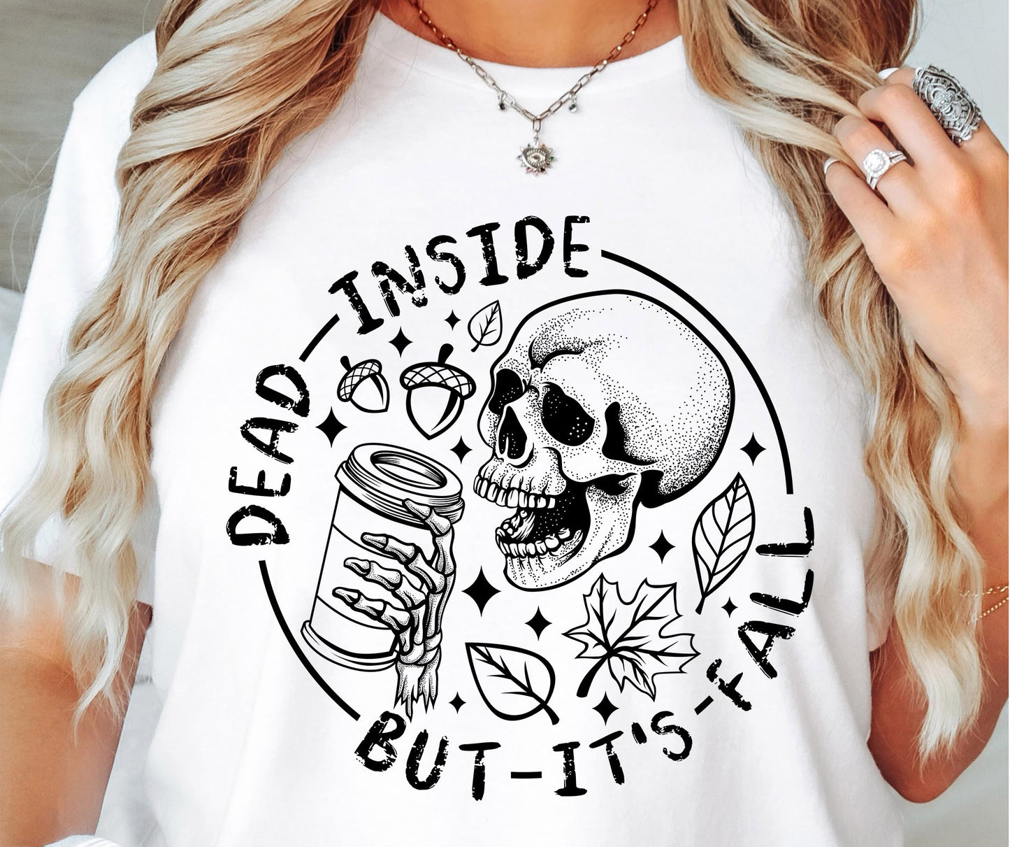 Dead Inside But Its Fall Svg Files, Svg Tshirt, Png and Svg Sublimation Design, Svg Files For Cricut, Silhouette