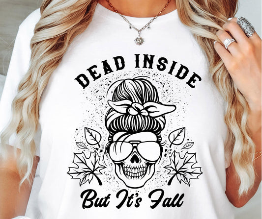 Dead Inside But Its Fall Ribbon Svg Files, Svg Tshirt, Png and Svg Sublimation Design, Svg Files For Cricut, Silhouette