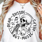 Dead Inside But Music Helps Skull Svg Files, Svg Tshirt, Png and Svg Sublimation Design, Svg Files For Cricut, Silhouette