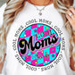 Sublimation PNG Sublimation PNG - Cool Moms Club T-shirt Png Design, Retro Hippy Sublimation, Funny Mama Digital Download PNG File, Commercial Use-Tumblerwrapdesigns