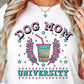 Sublimation PNG Sublimation PNG - Dog Mom University T-shirt Png Design, Retro Hippy Sublimation, Funny Animal Digital Download PNG File, Commercial Use-Tumblerwrapdesigns