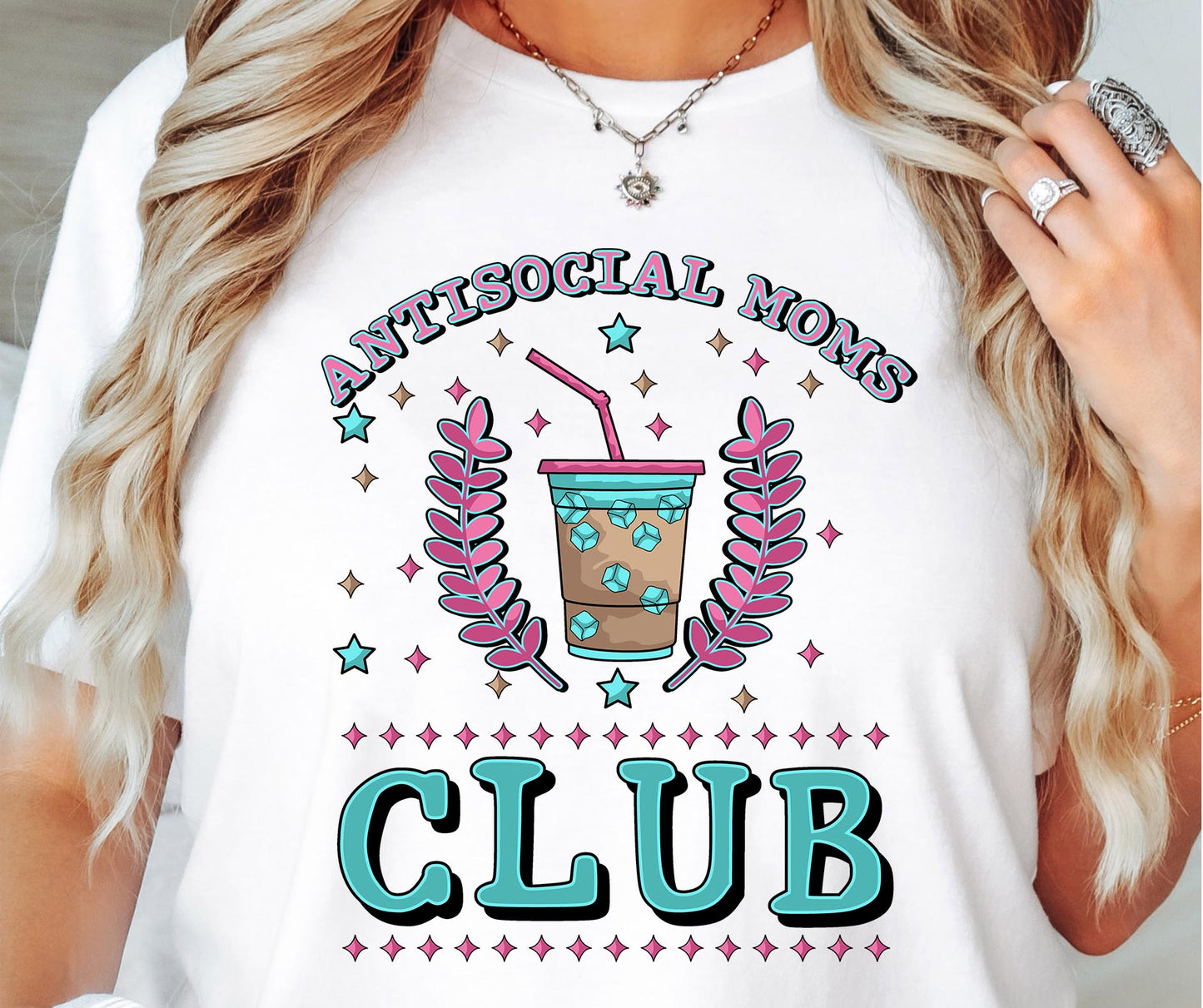 Anti social Moms Club T-shirt Png Design, Retro Hippy Sublimation, Varsity Mental health Digital Download PNG File, Commercial Use