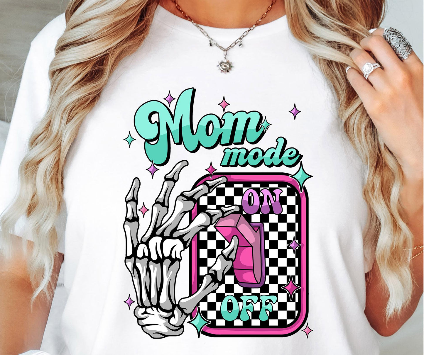 Mom Mode Switch on T-shirt Png Design, Retro Hippy Sublimation, Skeleton  Digital Download PNG File, Commercial Use (1)