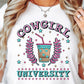 Sublimation PNG Sublimation PNG - Cowgirl University T-shirt Png Design, Retro Hippy Sublimation, Varsity Digital Download PNG File, Commercial Use-Tumblerwrapdesigns