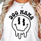 DOG Mama Smile T-shirt Svg Png Design, Retro Groovy Sublimation, Dog Mom  Digital Download PNG File, Svg File, Commercial Use Matching Pocket Front Back