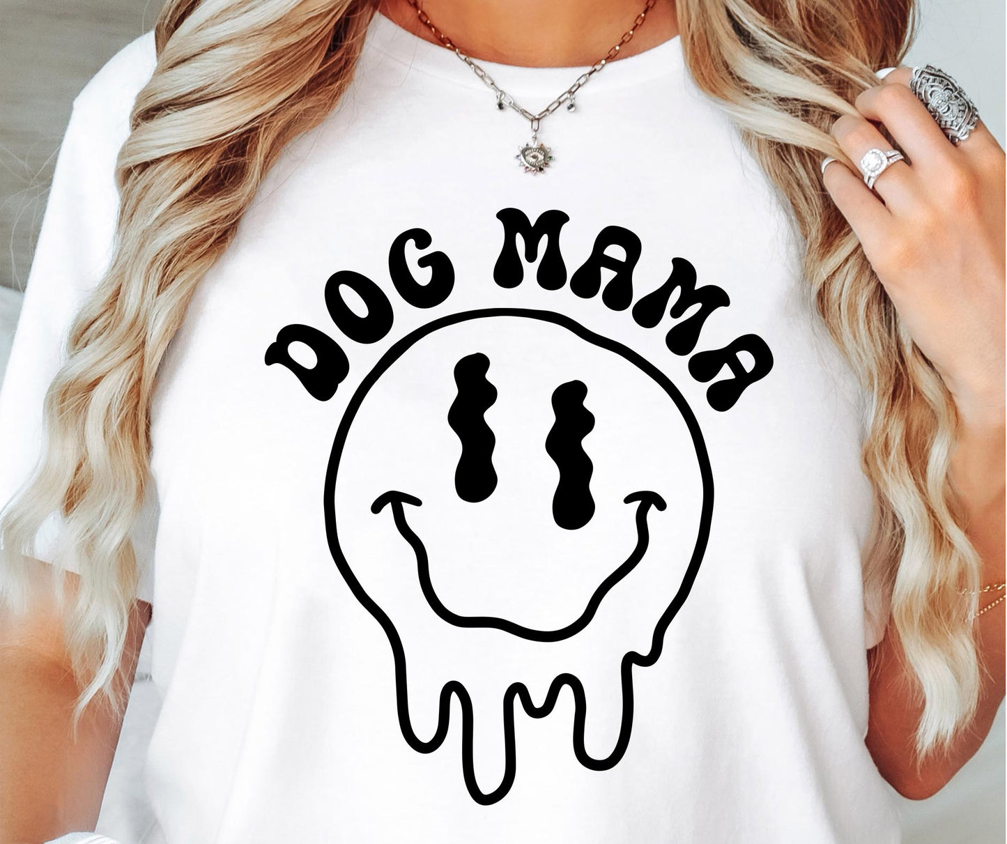 DOG Mama Smile T-shirt Svg Png Design, Retro Groovy Sublimation, Dog Mom  Digital Download PNG File, Svg File, Commercial Use Matching Pocket Front Back