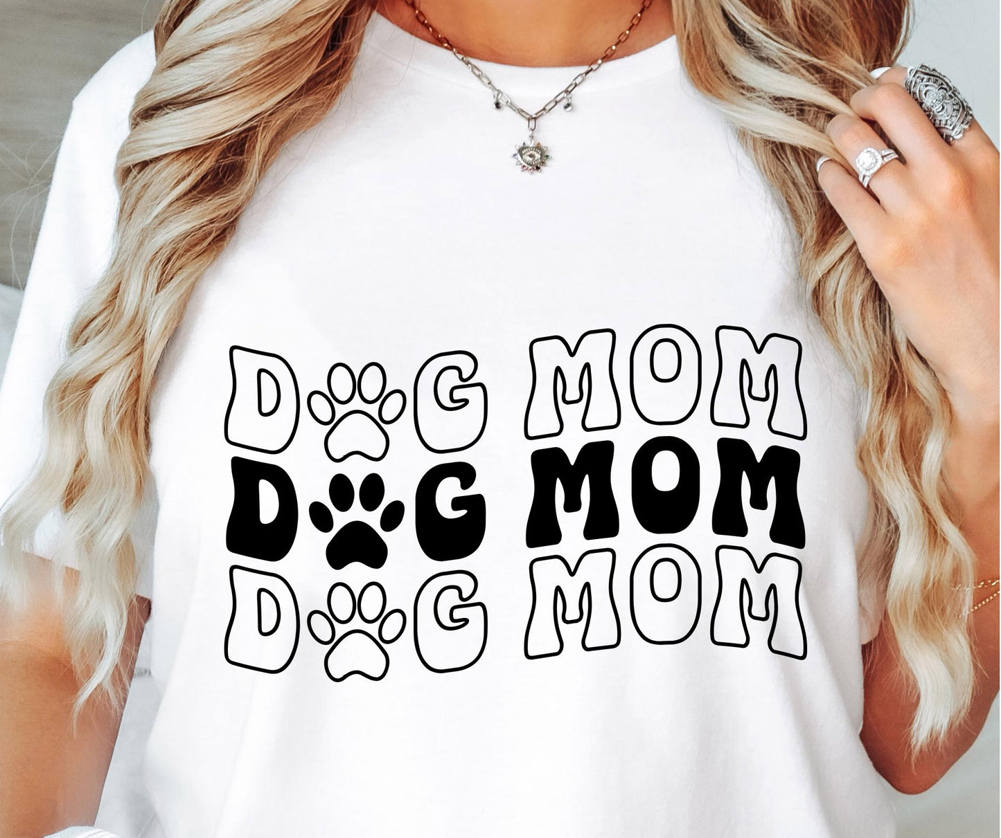 Dog Mom Wave T-shirt Svg Png Design, Retro Groovy Sublimation, Dog Mom  Digital Download PNG File, Svg File, Commercial Use Matching Pocket Front Back