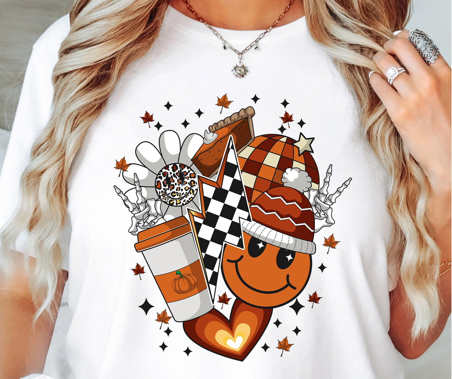 Fall Pumpkin T-shirt Png Design, Retro Smile Sublimation, Groovy Vibes Digital Download PNG File, Commercial Use